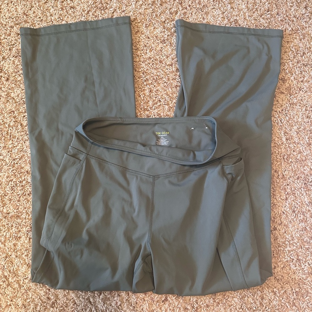 Green Grey Yoga Pants